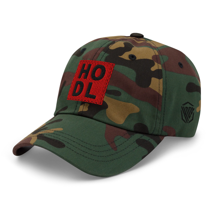 HODL Dad Hat – Big Red Box Black - HODL.ag