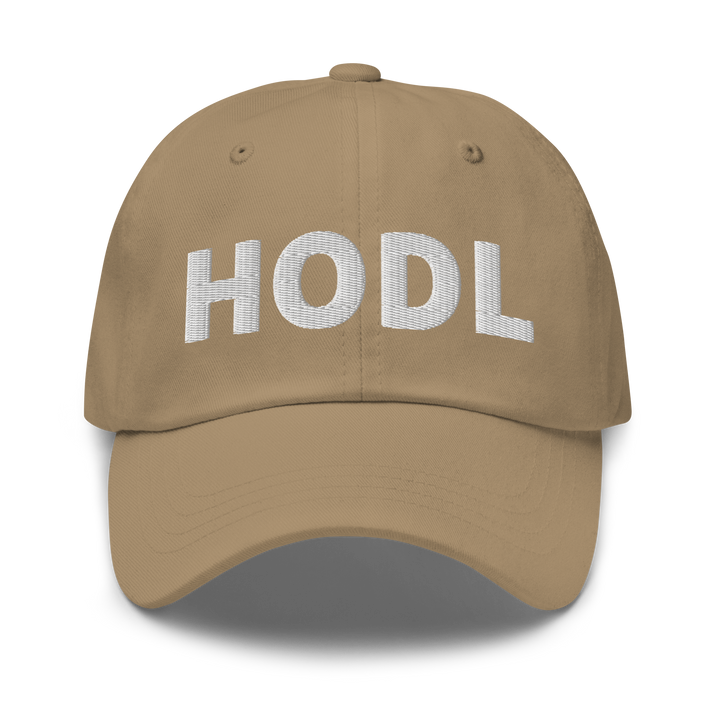 HODL Dad-Hat White 3D mit Logo