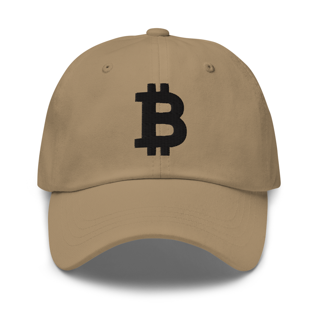 Bitcoin Cap Dad-Hat Black 3D