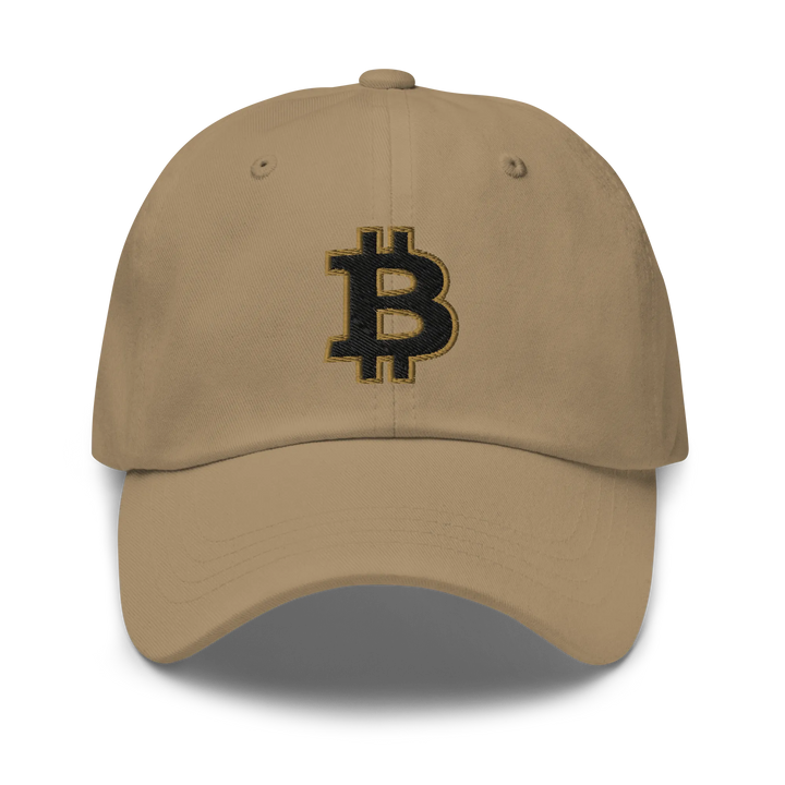 Bitcoin Dad Hat – Black/Gold Outline - HODL.ag