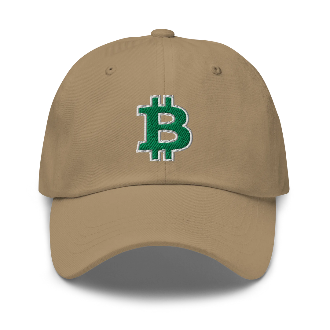 Bitcoin Dad Hat – Green/White Outline - HODL.ag