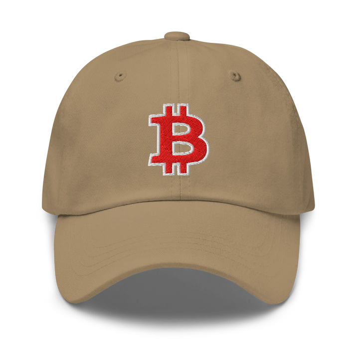 Bitcoin Dad Hat – Red/White Outline - HODL.ag