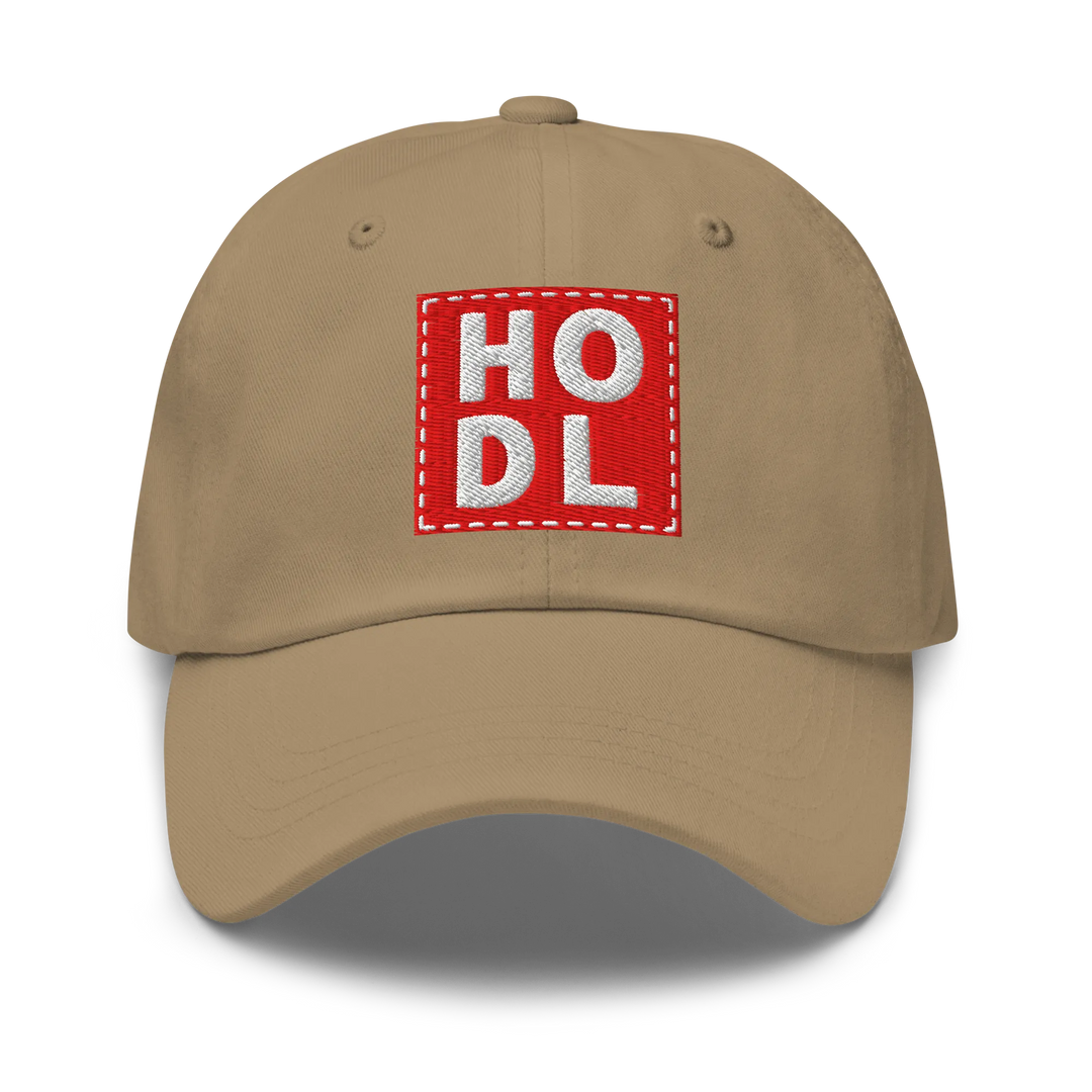 HODL Dad Hat – Big Red Box White - HODL.ag