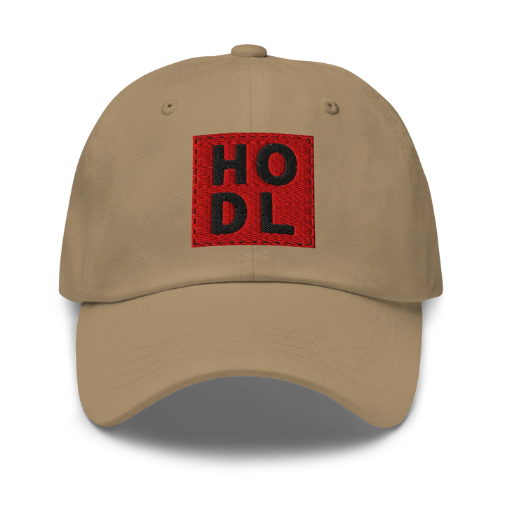 HODL Dad Hat – Big Red Box Black - HODL.ag