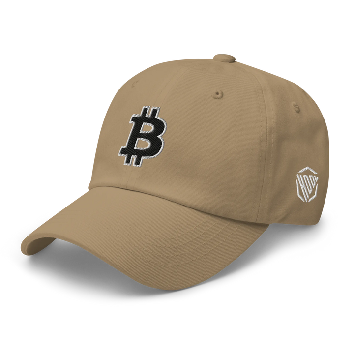 Bitcoin Dad Hat – Black/White Outline - HODL.ag
