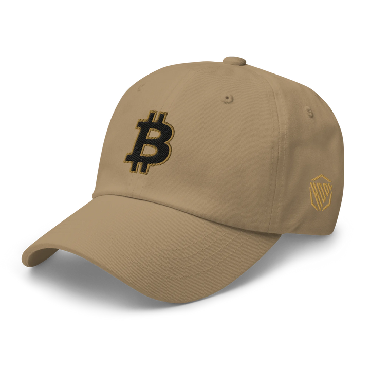 Bitcoin Dad Hat – Black/Gold Outline - HODL.ag