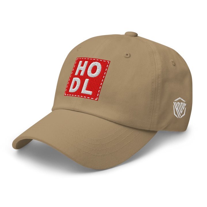 HODL Dad Hat – Big Red Box White - HODL.ag