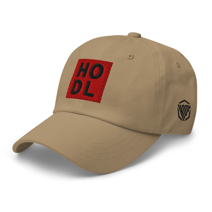 HODL Dad Hat – Big Red Box Black - HODL.ag