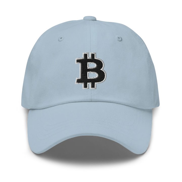 Bitcoin Dad Hat – Black/White Outline - HODL.ag