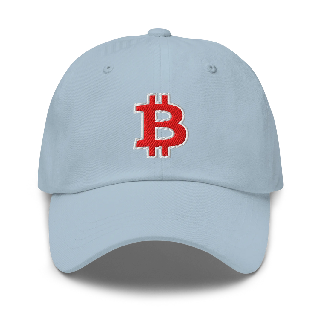 Bitcoin Dad Hat – Red/White Outline - HODL.ag