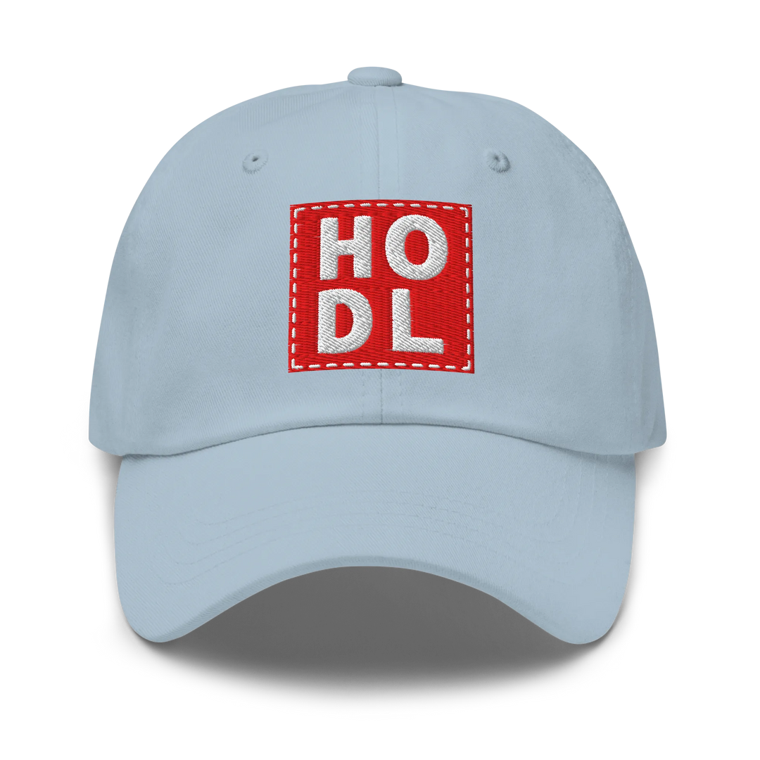 HODL Dad Hat – Big Red Box White - HODL.ag