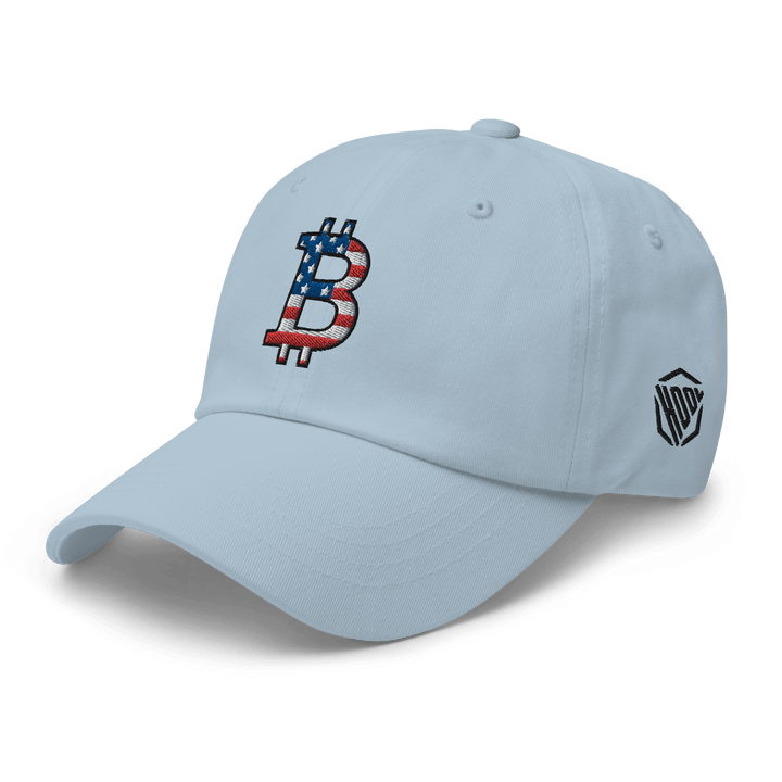 Bitcoin Cap USA Edition Dad Hat – 3D Stick – Crypto Cap | HODL.ag