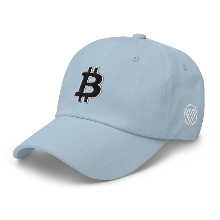 Bitcoin Dad Hat – Black/White Outline - HODL.ag