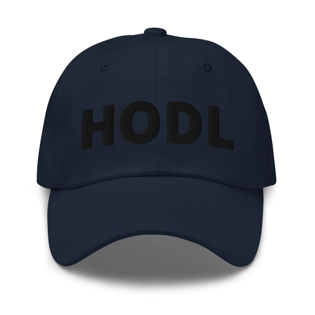 HODL Dad-Hat Black 3D mit Logo