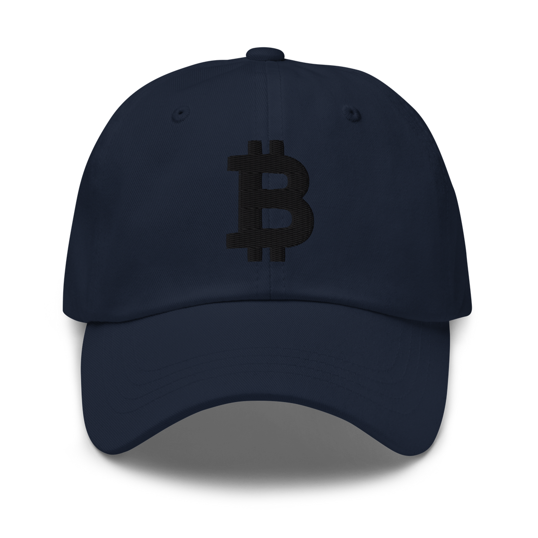 Bitcoin Cap Dad-Hat Black 3D