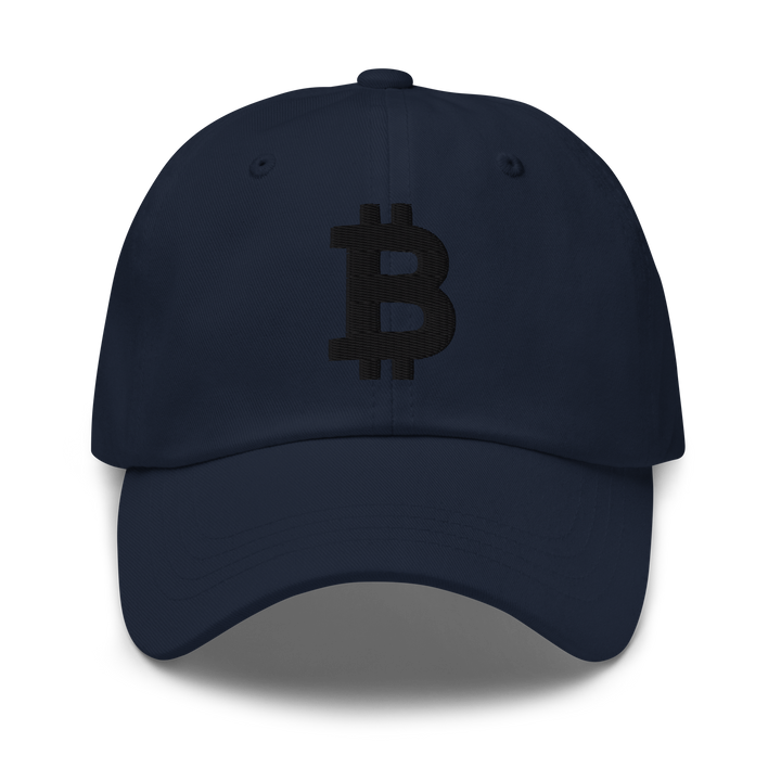 Bitcoin Cap Dad-Hat Black 3D