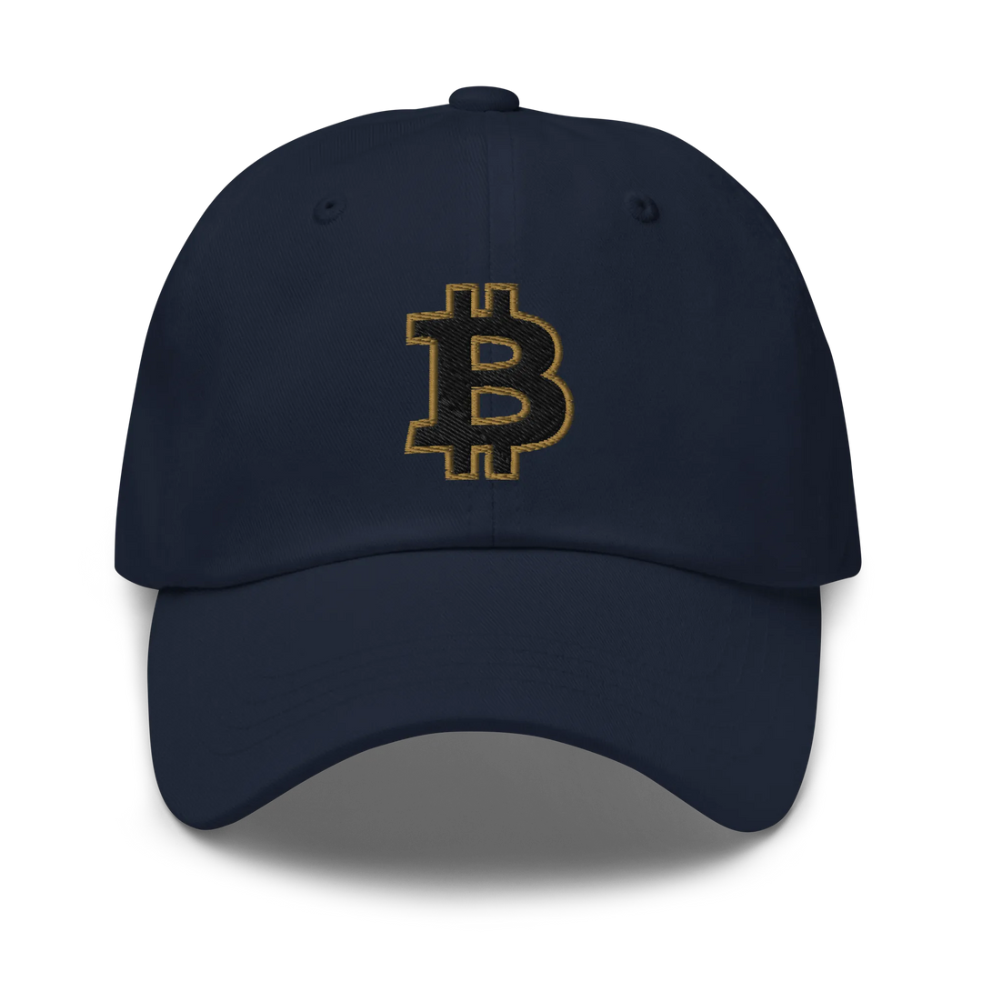 Bitcoin Dad Hat – Black/Gold Outline - HODL.ag