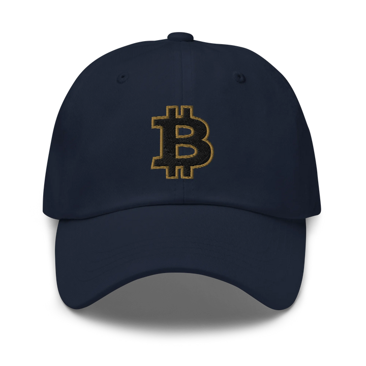 Bitcoin Dad Hat – Black/Gold Outline - HODL.ag