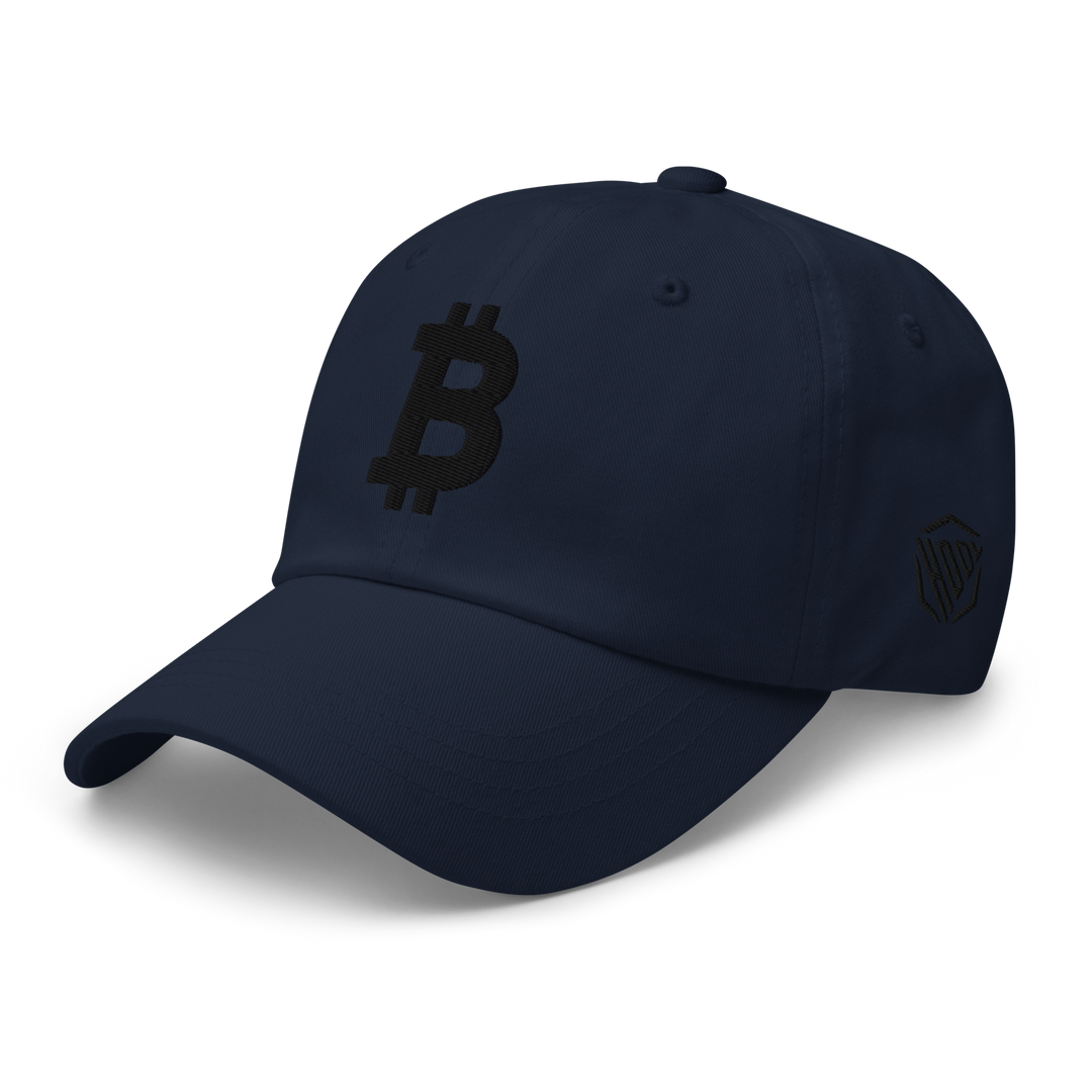 Bitcoin Cap Dad-Hat Black 3D