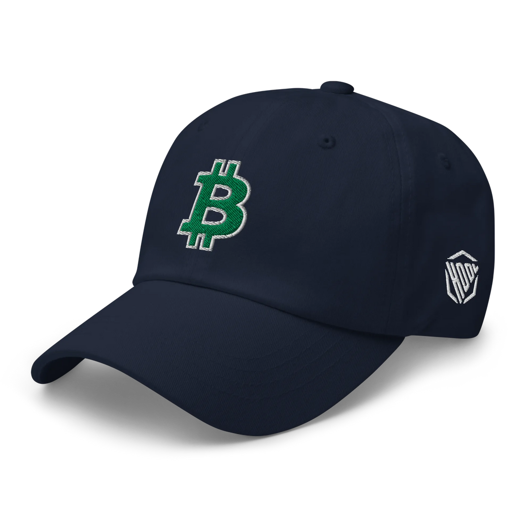 Bitcoin Dad Hat – Green/White Outline - HODL.ag