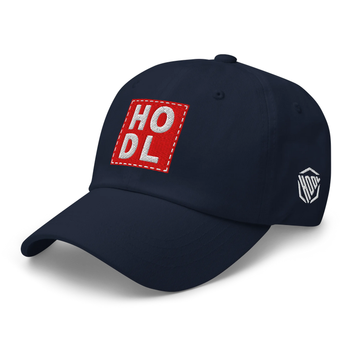 HODL Dad Hat – Big Red Box White - HODL.ag