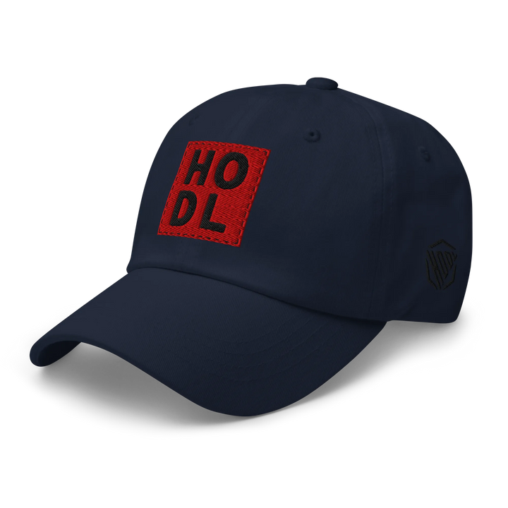 HODL Dad Hat – Big Red Box Black - HODL.ag