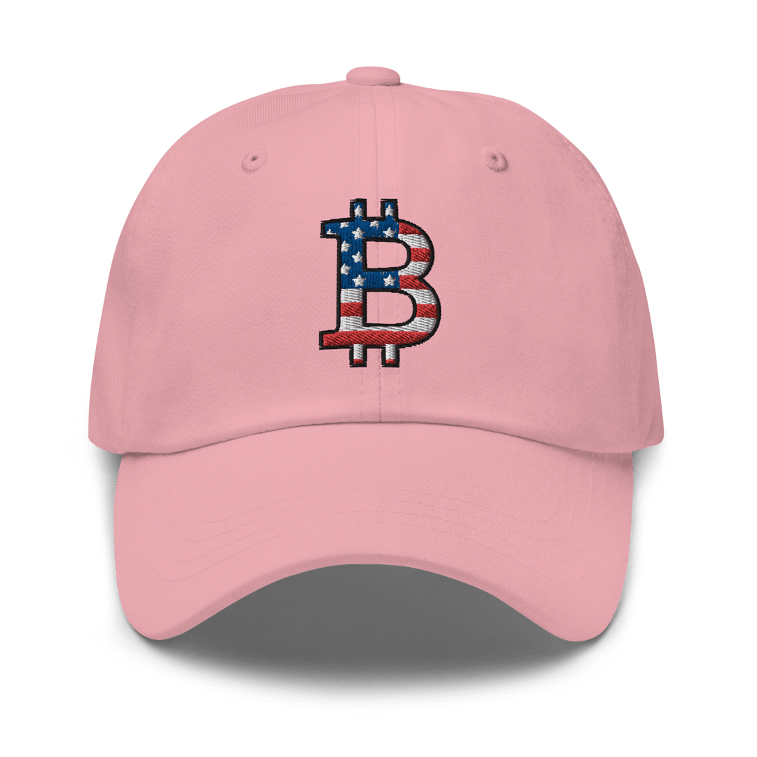 Bitcoin Cap USA Edition Dad Hat – 3D Stick – Crypto Cap | HODL.ag