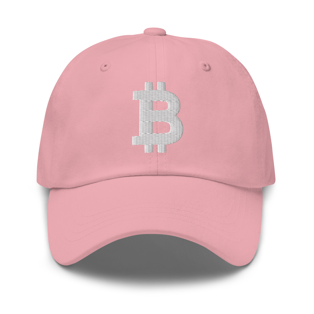 Bitcoin Cap Dad-Hat White 3D