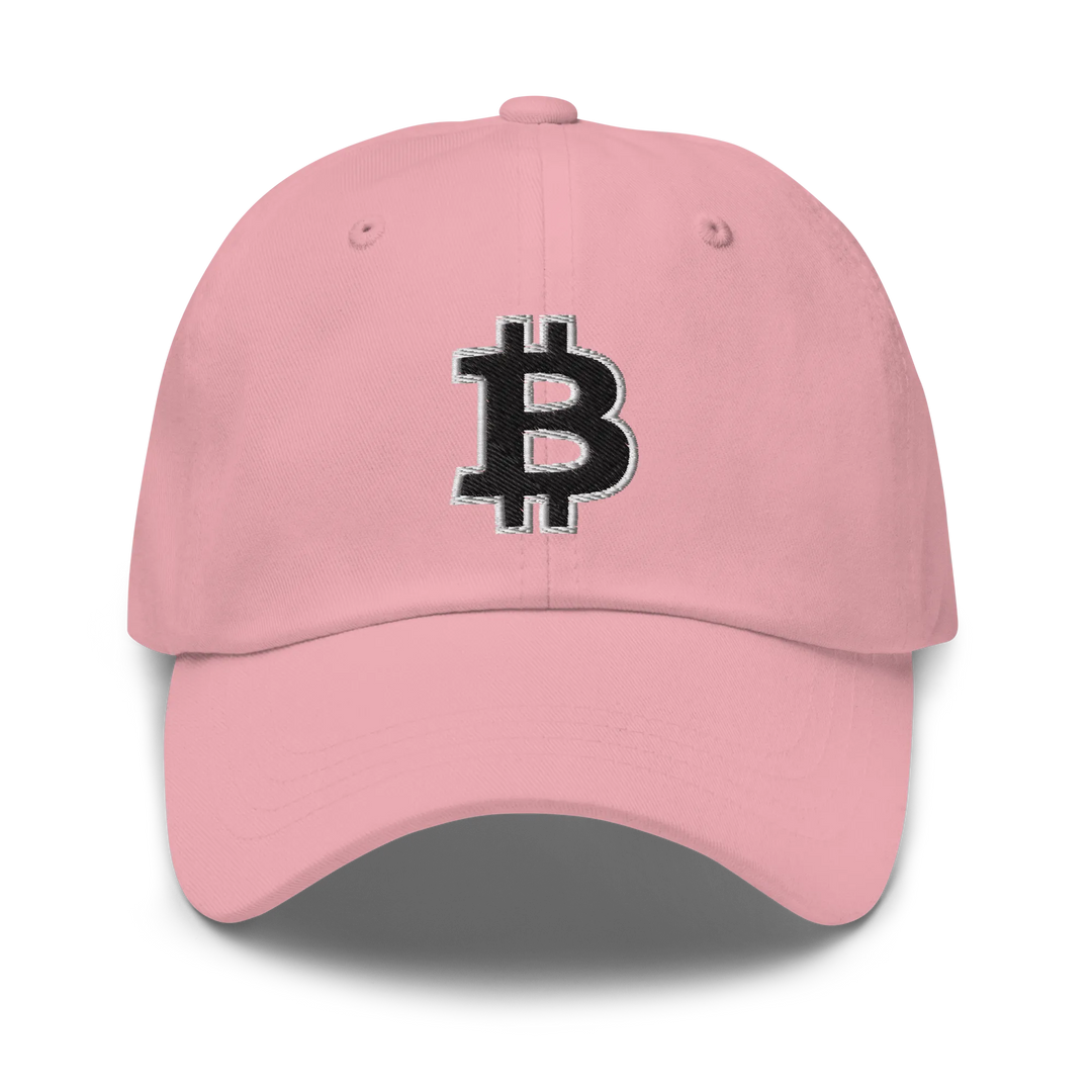 Bitcoin Dad Hat – Black/White Outline - HODL.ag