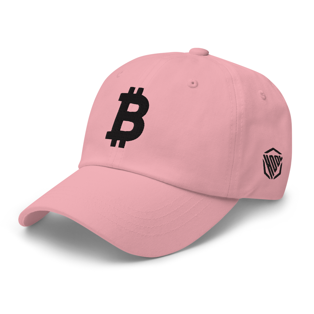 Bitcoin Cap Dad-Hat Black 3D