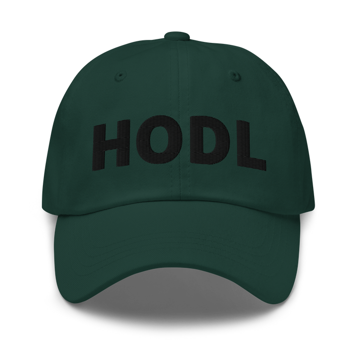 HODL Dad-Hat Black 3D mit Logo