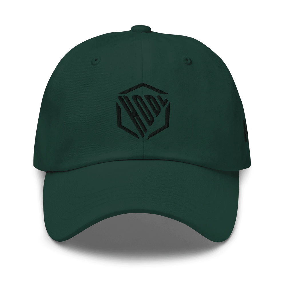 HODL Dad-Hat 3D Logo BLACK seitlich HODL – Crypto Cap | HODL.ag