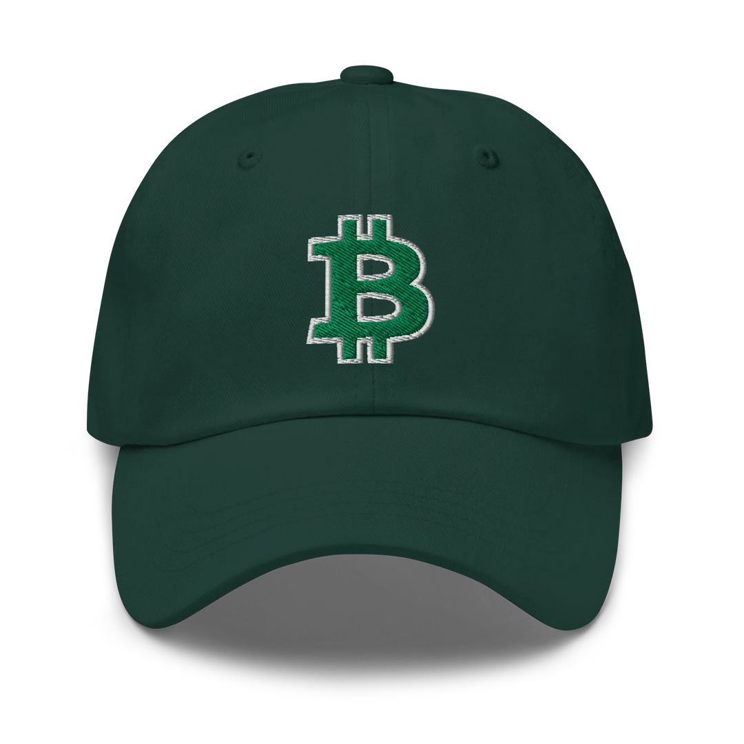 Bitcoin Dad Hat – Green/White Outline - HODL.ag
