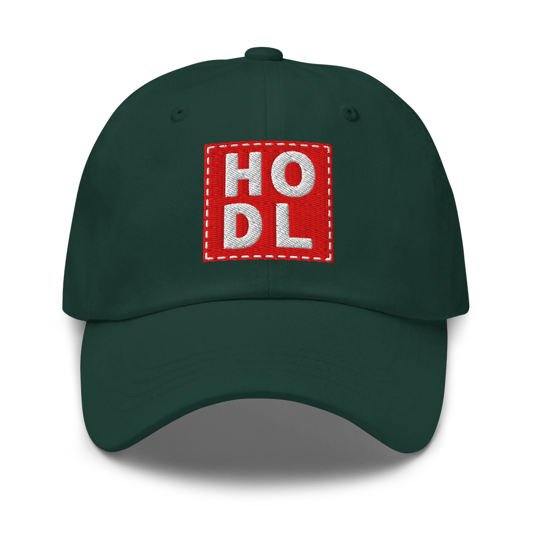 HODL Dad Hat – Big Red Box White - HODL.ag