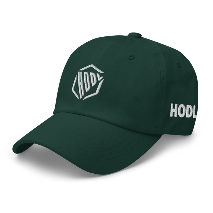 HODL Dad-Hat 3D Logo White on the side HODL