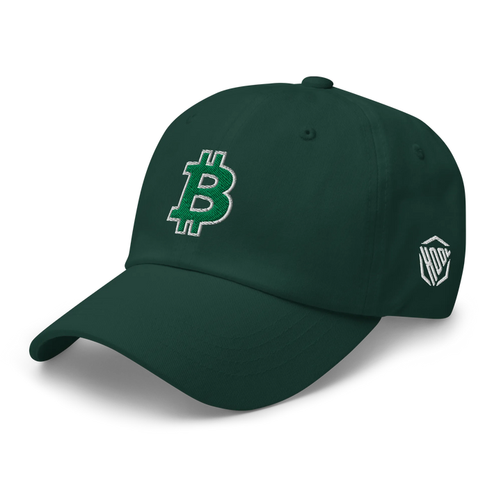 Bitcoin Dad Hat – Green/White Outline - HODL.ag