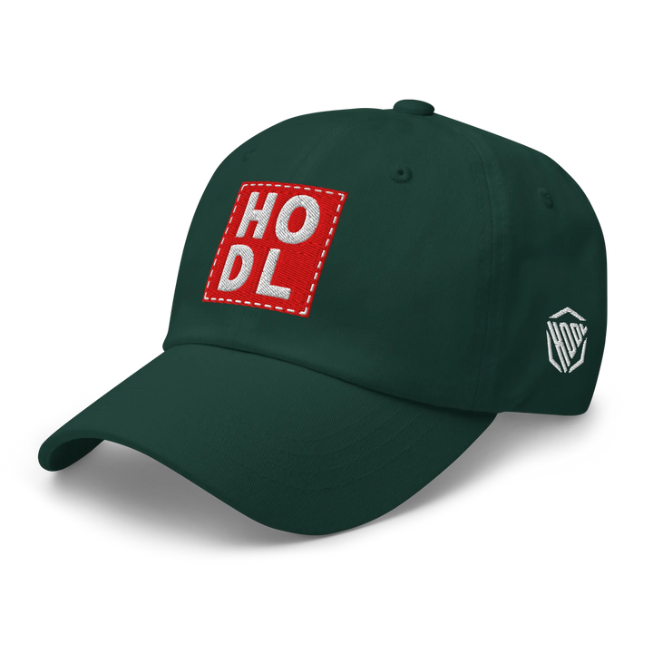 HODL Dad Hat – Big Red Box White - HODL.ag