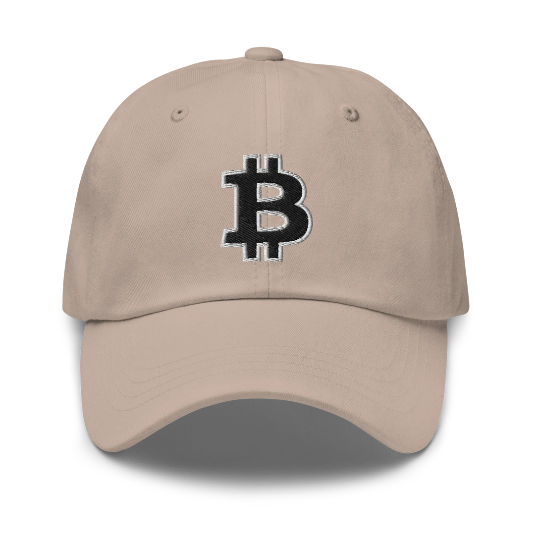 Bitcoin Dad Hat – Black/White Outline - HODL.ag