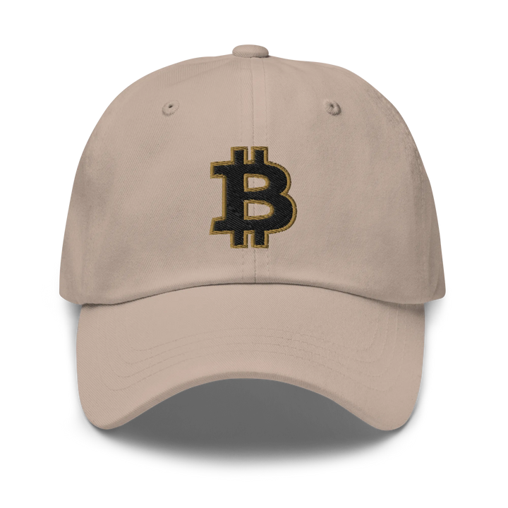 Bitcoin Dad Hat – Black/Gold Outline - HODL.ag