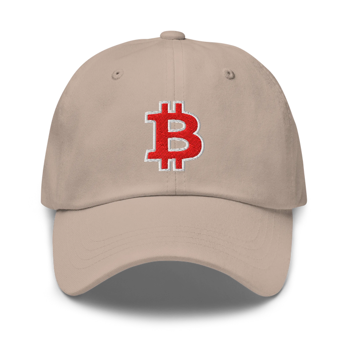 Bitcoin Dad Hat – Red/White Outline - HODL.ag