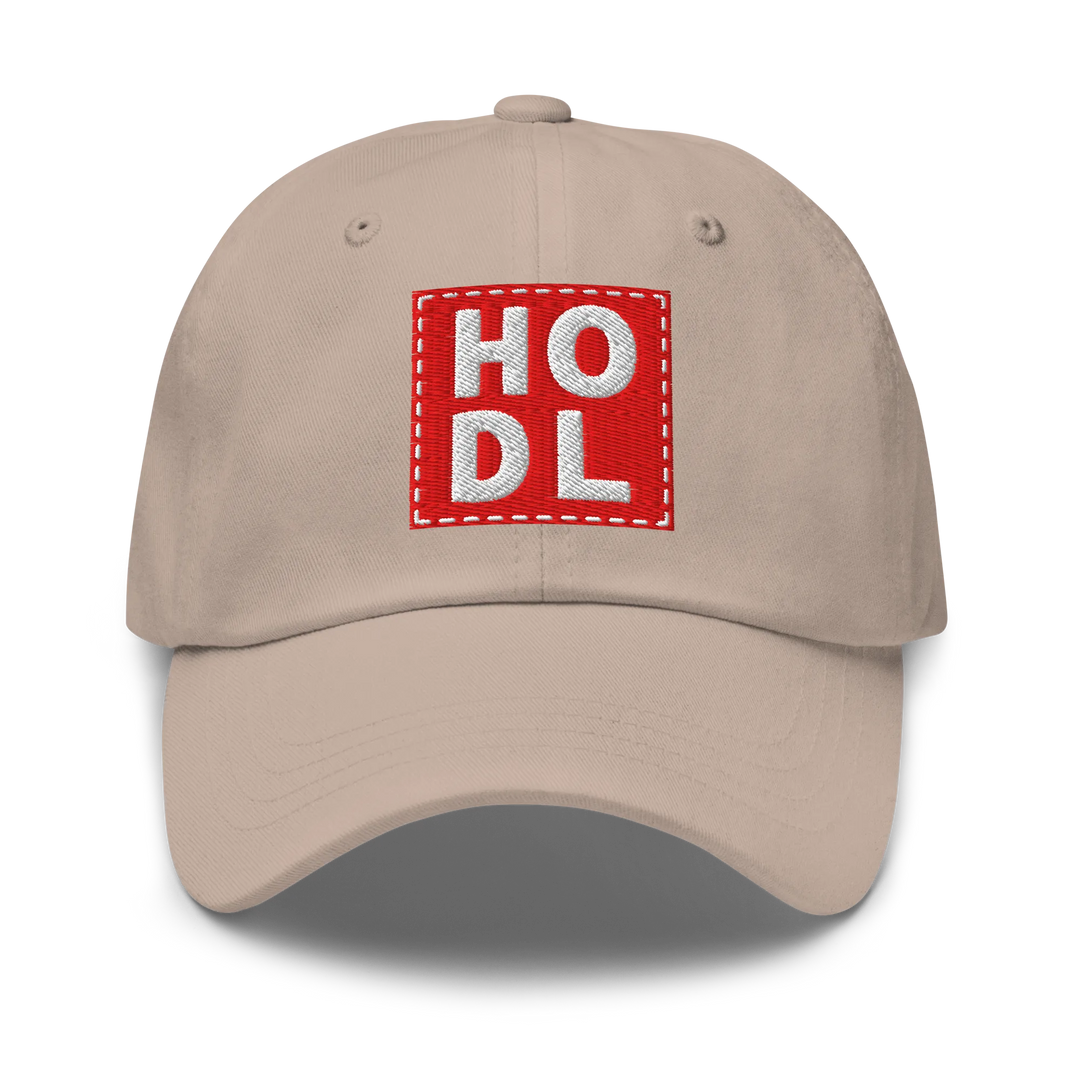 HODL Dad Hat – Big Red Box White - HODL.ag