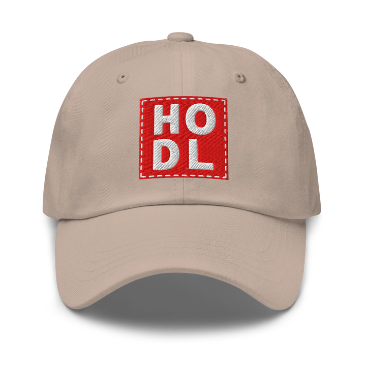 HODL Dad Hat – Big Red Box White - HODL.ag