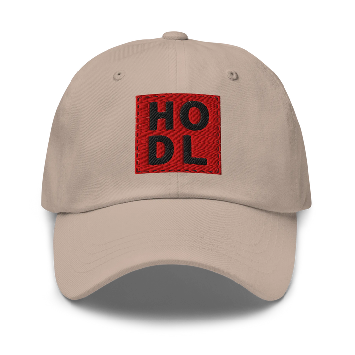 HODL Dad Hat – Big Red Box Black - HODL.ag