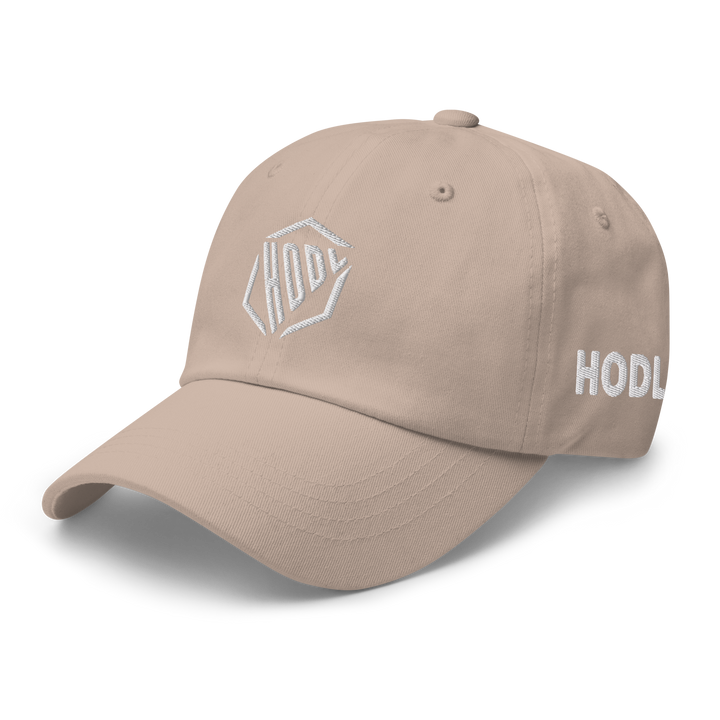 HODL Dad-Hat 3D Logo White seitlich HODL