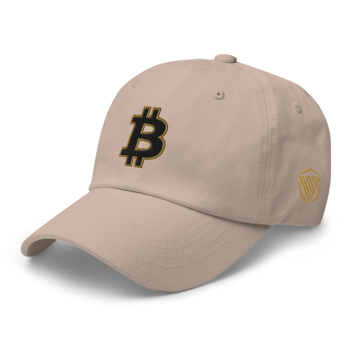 Bitcoin Dad Hat – Black/Gold Outline - HODL.ag