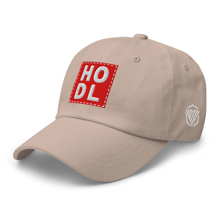 HODL Dad Hat – Big Red Box White - HODL.ag