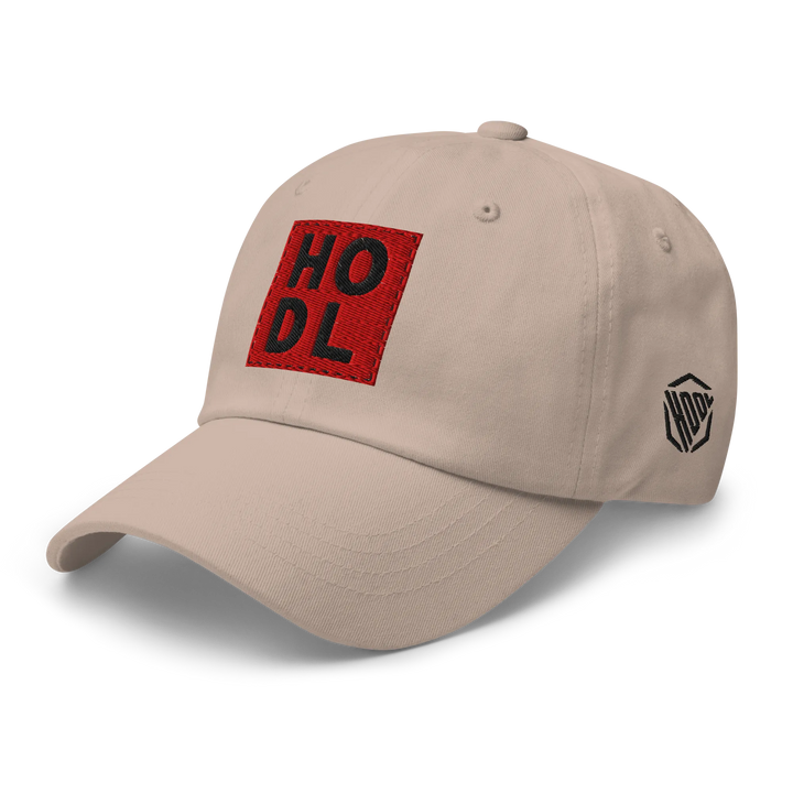 HODL Dad Hat – Big Red Box Black - HODL.ag