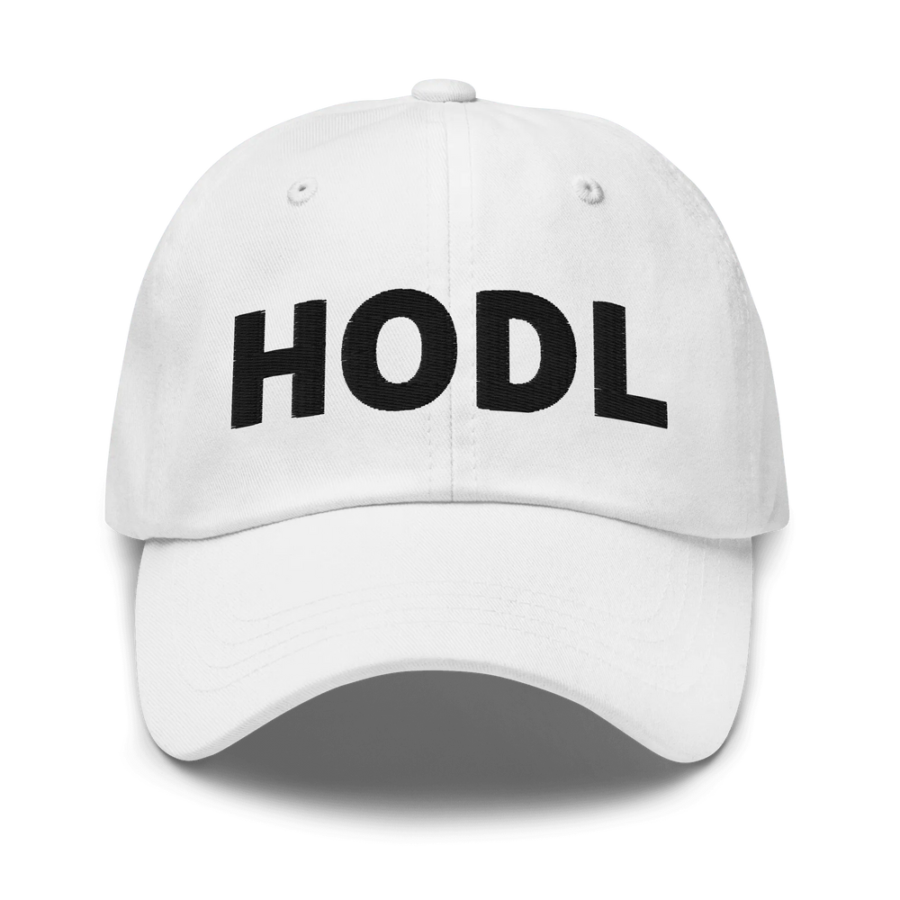 HODL Dad-Hat Black 3D mit Logo – Crypto Cap | HODL.ag