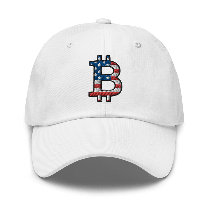 Bitcoin Cap USA Edition Dad Hat – 3D Stick