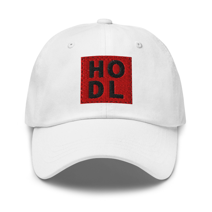 HODL Dad Hat – Big Red Box Black - HODL.ag